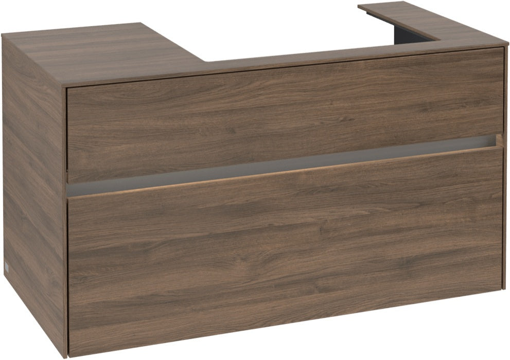 Villeroy & Boch Waschtischunterschrank Collaro C018 B0 1000 mm Eiche mit Beleuchtung