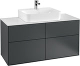 Villeroy & Boch Finion Waschbeckenunterschrank 1200 mm Glossy White Lacquer mit LED-Beleuchtung