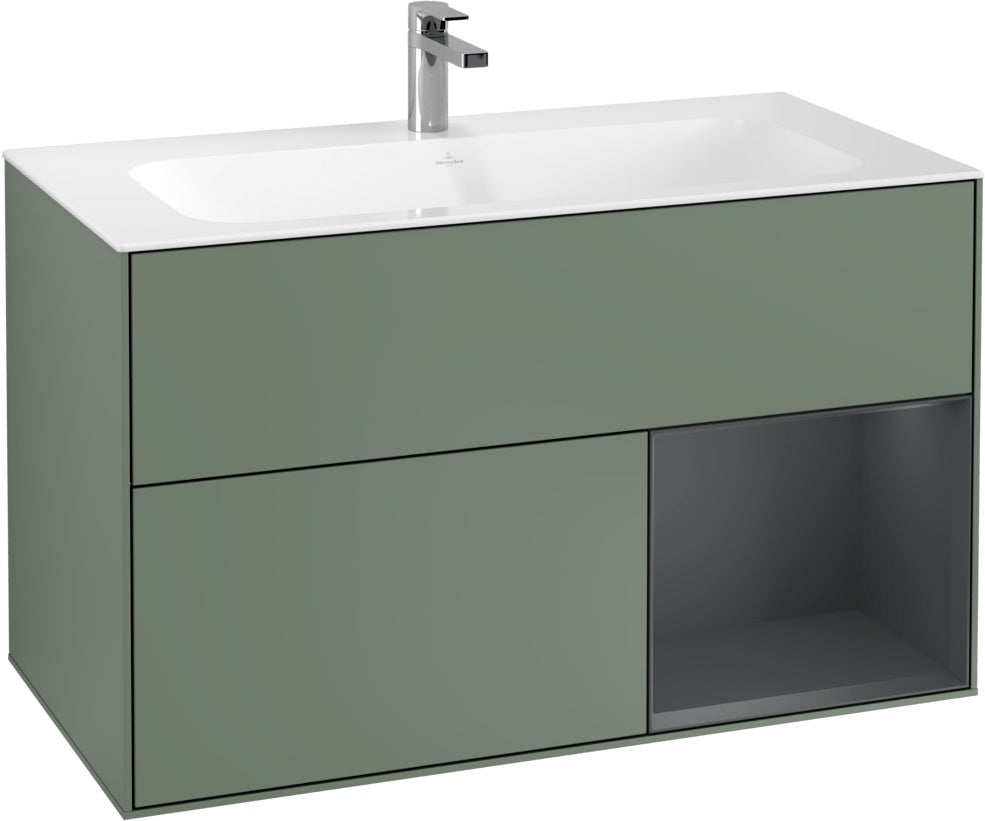 Villeroy & Boch Finion Waschtischunterschrank 996 mm White Matt Lacquer mit Beleuchtung