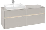 Villeroy & Boch Collaro Waschtischunterschrank 1400 mm Truffle Grey mit LED-Beleuchtung