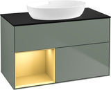 Villeroy & Boch Waschtischunterschrank Finion FA12G 1000 mm Glossy White Lacquer mit Beleuchtung
