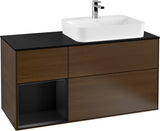 Villeroy & Boch Finion Waschbeckenunterschrank 1200 mm Glossy White Lacquer mit Beleuchtung