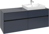 Villeroy & Boch Waschtischunterschrank Collaro C086 B0 1400 mm White Oak mit Beleuchtung und SoftClosing