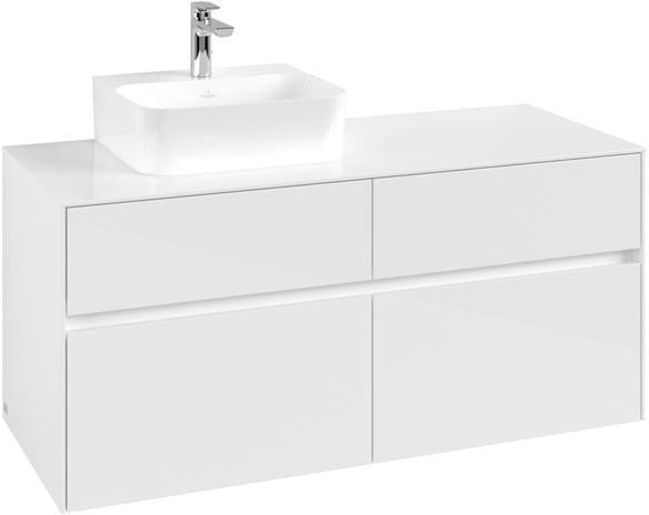 Villeroy & Boch Waschbeckenunterschrank Collaro 1200 mm Glossy White mit LED-Beleuchtung