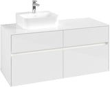 Villeroy & Boch Waschbeckenunterschrank Collaro 1200 mm Glossy White mit LED-Beleuchtung