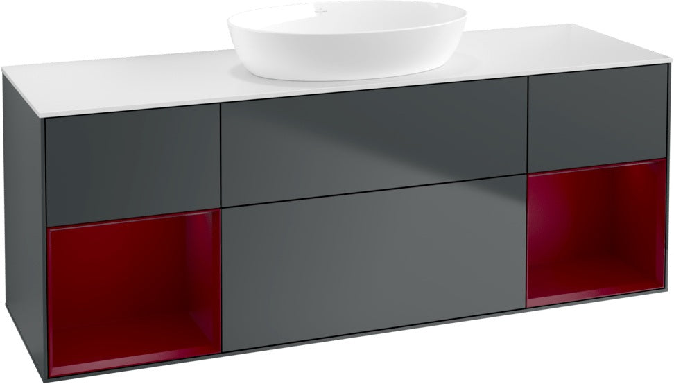 Villeroy & Boch Finion Waschtischunterschrank GD01GF 1600 mm Glossy White Lacquer mit Beleuchtung