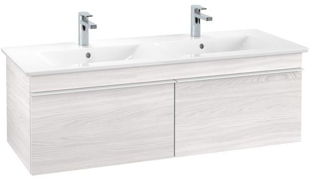 Villeroy & Boch Venticello Waschbeckenunterschrank 1253 mm Glossy White – 2 Auszüge, wandhängend