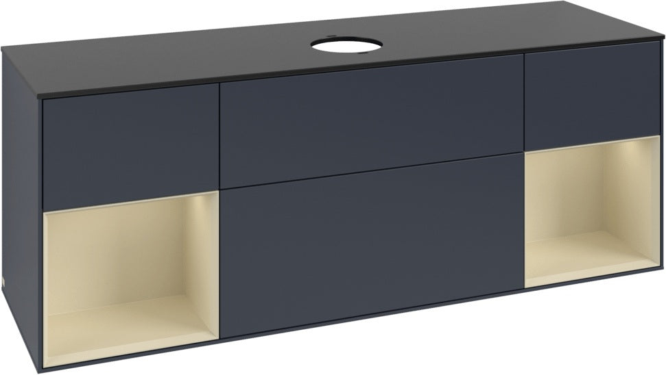 Villeroy & Boch Finion Waschtischunterschrank 1600 mm Glossy White Lacquer mit Beleuchtung