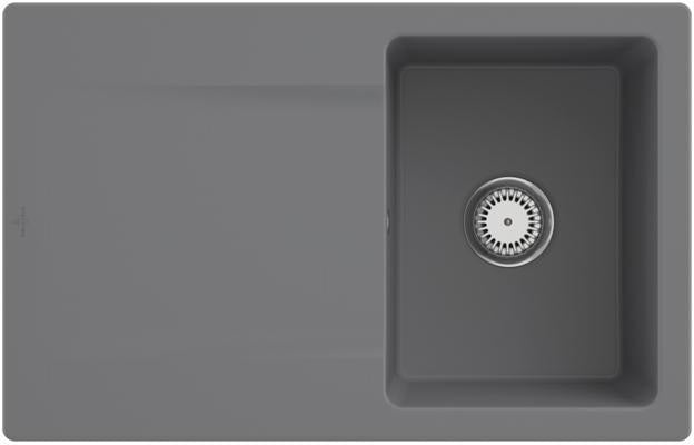Villeroy & Boch Einbauspüle Siluet 45 Ebony CeramicPlus 800x510mm reversibel
