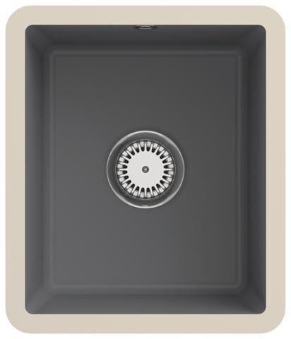 Villeroy & Boch Unterbauspüle Subway 45 SU Keramik Ebony CeramicPlus 375x440 mm