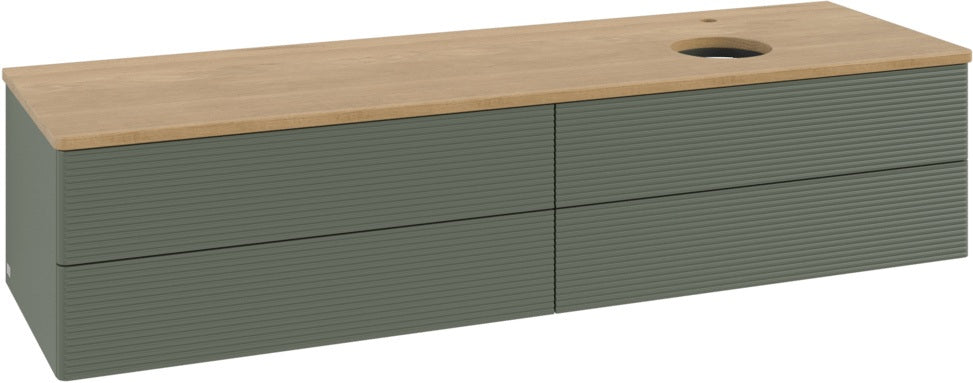 Villeroy & Boch Waschtischunterschrank Antao 1600 mm Anthrazit mit LED-Auszugsbeleuchtung