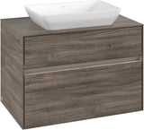 Villeroy & Boch Waschbeckenunterschrank Collaro C108 B0 800 mm Stone Oak mit LED-Beleuchtung
