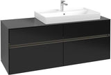 Villeroy & Boch Collaro Waschtischunterschrank 1400 mm mit LED-Beleuchtung und 4 Auszügen