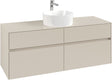 Villeroy & Boch Waschbeckenunterschrank Collaro C045 B0 1400 mm Cashmere Grey mit Beleuchtung und SoftClosing
