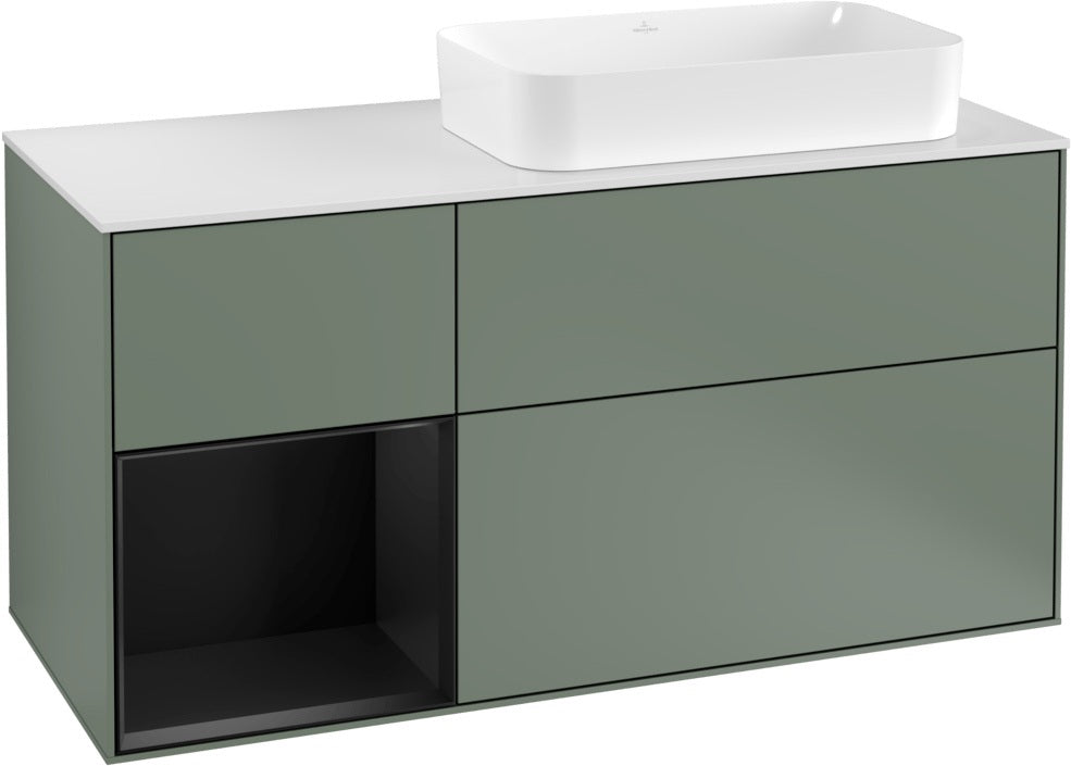 Villeroy & Boch Finion Waschbeckenunterschrank 1200 mm Glossy White Lacquer mit LED-Beleuchtung