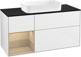 Villeroy & Boch Finion Waschtischunterschrank 1200 mm Glossy White Lacquer mit LED-Beleuchtung