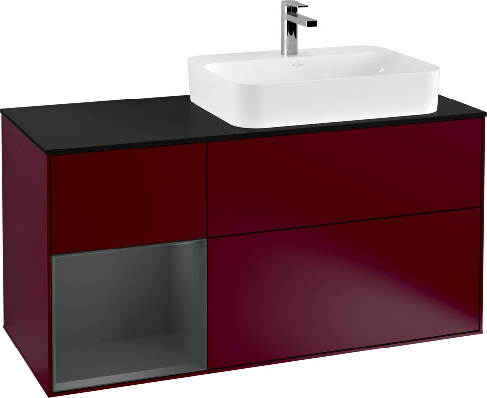 Villeroy & Boch Finion Waschbeckenunterschrank 1200 mm Glossy White Lacquer mit Beleuchtung