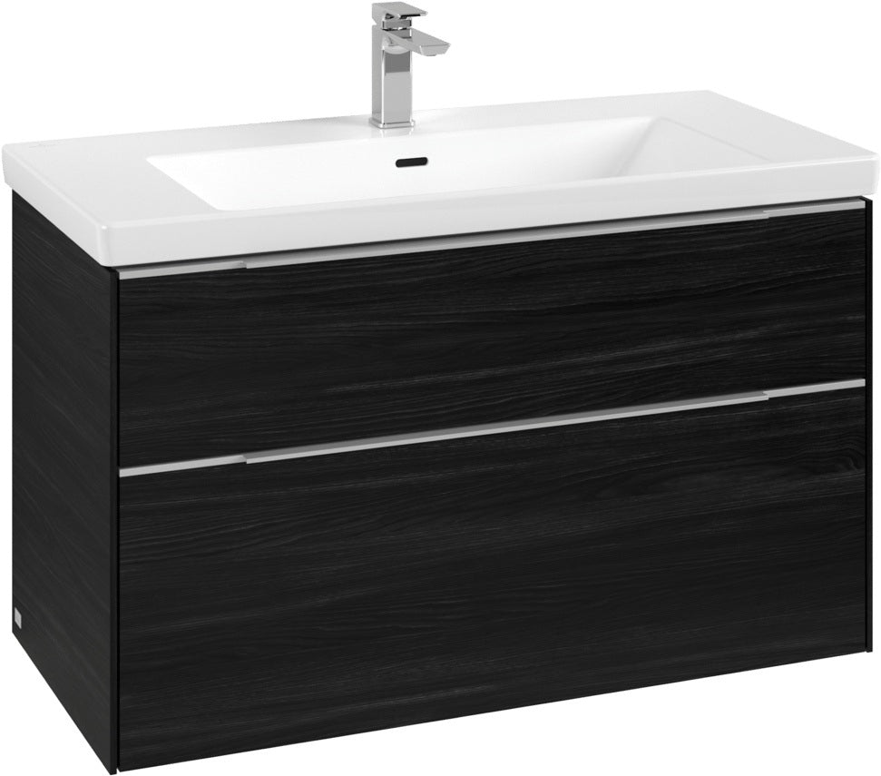 Villeroy & Boch Subway 3.0 Waschtischunterschrank C570L0 Brilliant White mit LED-Beleuchtung und SoftClosing