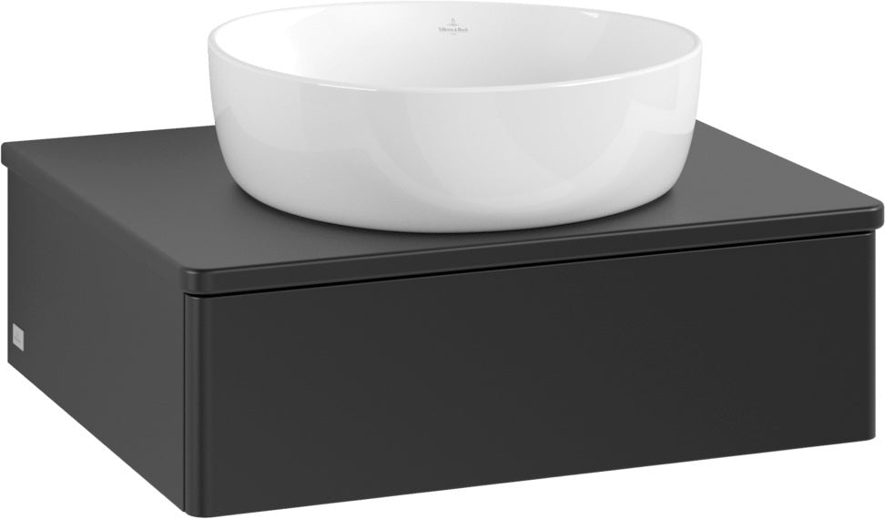 Villeroy & Boch Waschtischunterschrank Antao 600 mm Black Matt Lacquer mit LED-Auszugsbeleuchtung