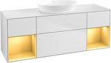 Villeroy & Boch Finion Waschbeckenunterschrank 1600 mm Glossy White Lacquer – mit LED-Beleuchtung