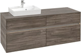 Villeroy & Boch Waschbeckenunterschrank Collaro C074B0 1400mm Stone Oak mit Beleuchtung