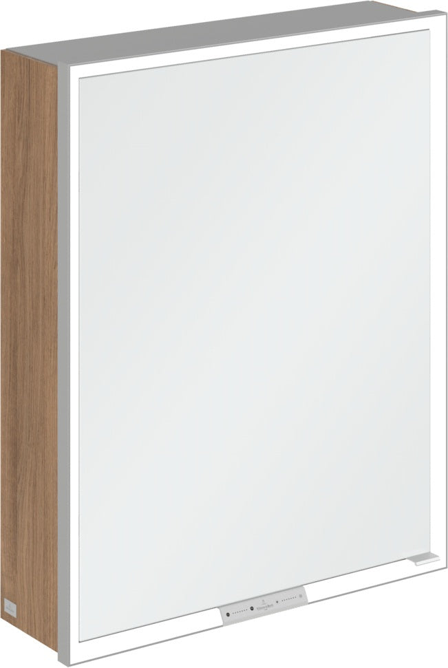 Villeroy & Boch My View+ Spiegelschrank A4816L 600 mm Arizona Oak mit LED-Beleuchtung und SoftClosing