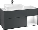 Villeroy & Boch Waschtischunterschrank Finion F401G 1200 mm Glossy White Lacquer mit Beleuchtung