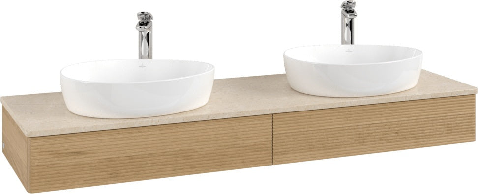 Villeroy & Boch Waschbeckenunterschrank Antao L17153 1600 mm Warm Walnut mit Beleuchtung