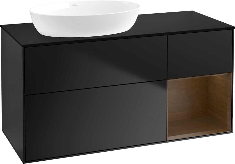 Villeroy & Boch Finion Waschtischunterschrank 1200 mm Glossy White Lacquer mit LED-Beleuchtung