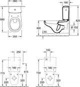 Villeroy & Boch O.novo Spülkasten 355x180x370 mm Weiß Alpin – Sanitärkeramik mit Zweimengenspülung