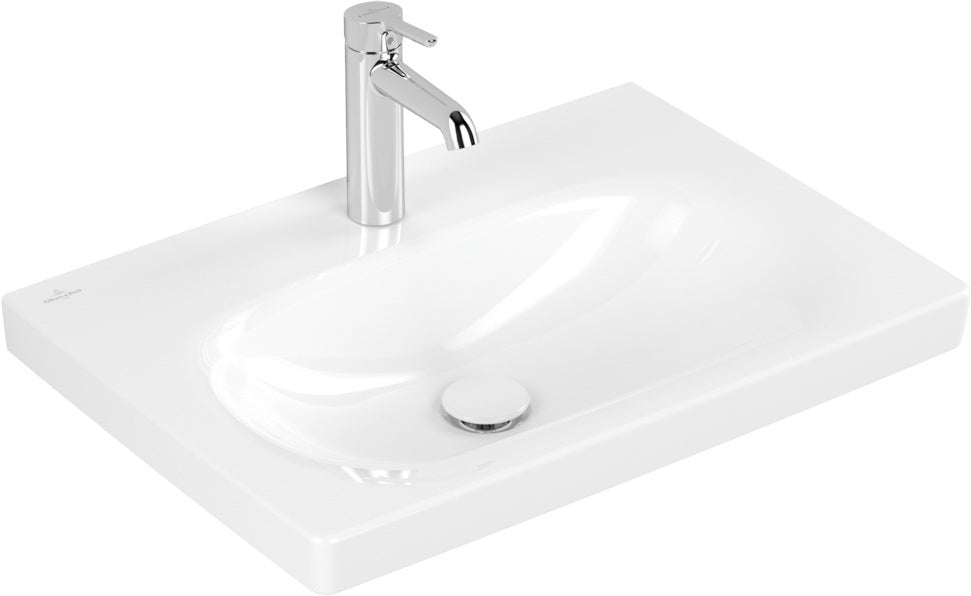 Villeroy & Boch Wandwaschbecken Skyla 650 mm Weiß Alpin CeramicPlus Rechteck