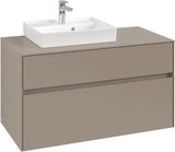 Villeroy & Boch Waschbeckenunterschrank Collaro C014 B0 1000 mm Taupe mit Beleuchtung & SoftClosing