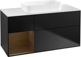 Villeroy & Boch Finion Waschbeckenunterschrank 1200 mm Walnut Veneer mit Beleuchtung