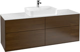 Villeroy & Boch Finion Waschbeckenunterschrank 1600 mm Glossy White Lacquer mit LED-Beleuchtung