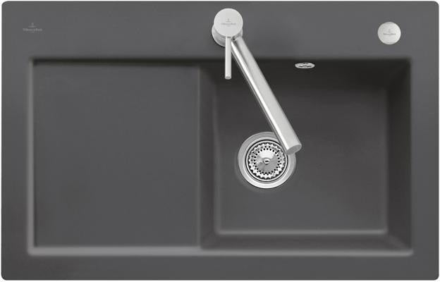Villeroy & Boch Subway 45 Flat Einbauspüle Graphite CeramicPlus 745x475mm