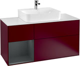 Villeroy & Boch Finion Waschtischunterschrank G161G 1200 mm Glossy White Lacquer mit LED-Beleuchtung