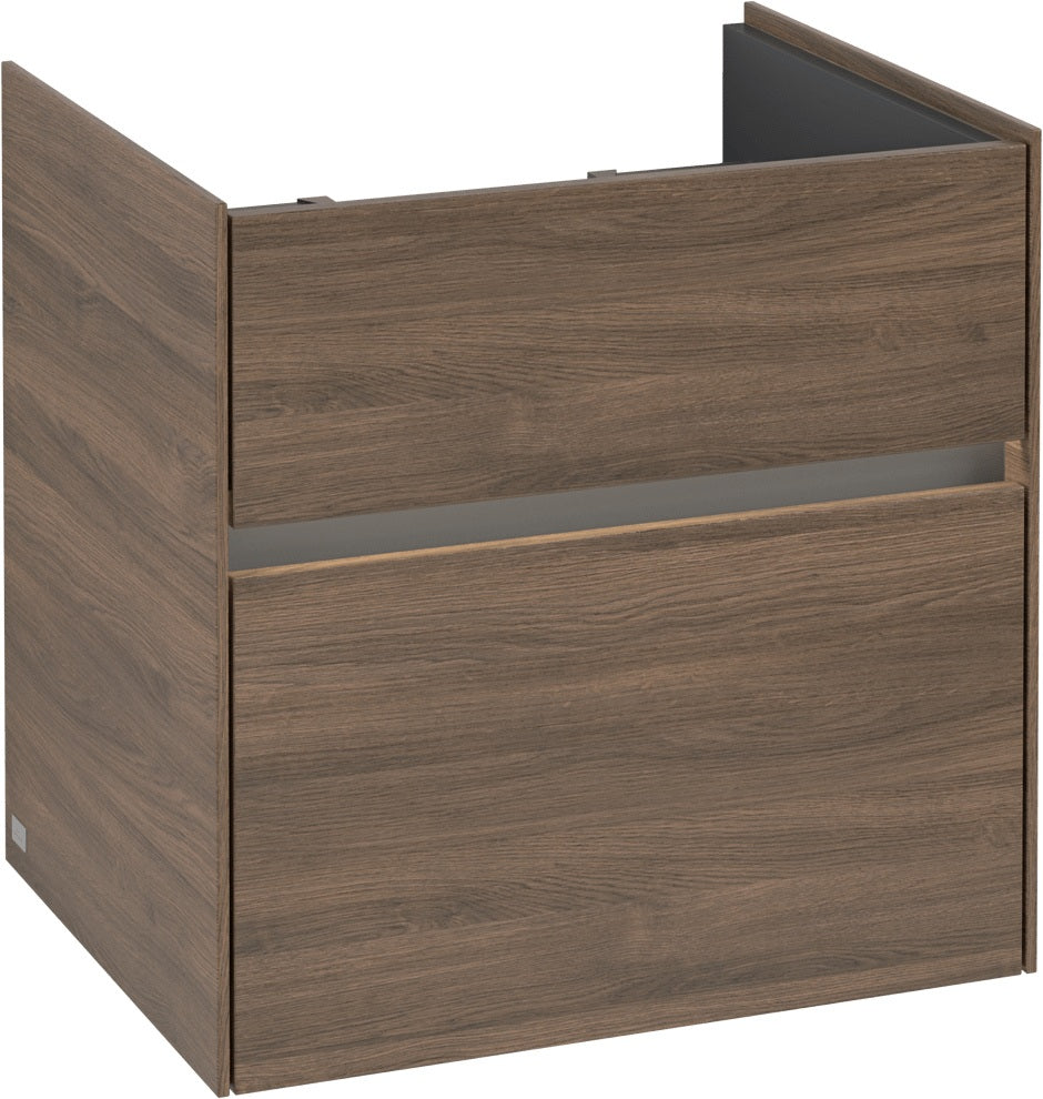 Villeroy & Boch Waschbeckenunterschrank Collaro C008 B0 Kansas Oak mit LED-Beleuchtung und SoftClosing