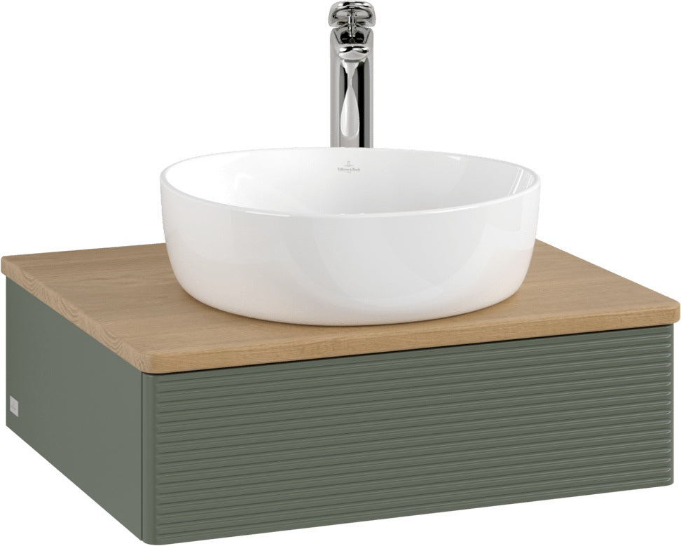 Villeroy & Boch Waschtischunterschrank Antao 600 mm Anthrazit Matt mit LED-Auszugsbeleuchtung