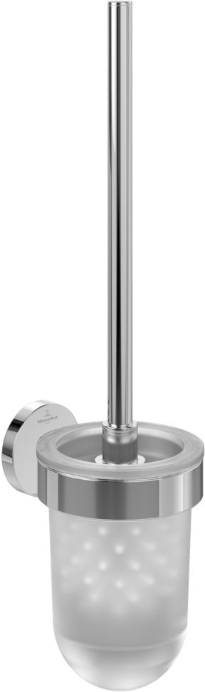 Villeroy & Boch Toilettenbürstengarnitur Elements - Tender, Wandmontage, Chrom, 94 x 118 x 353 mm