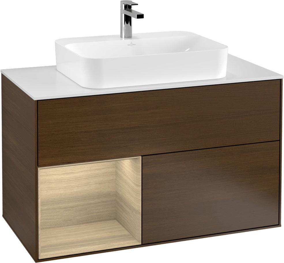 Villeroy & Boch Finion Waschtischunterschrank 1000 mm White Matt Lacquer mit LED-Beleuchtung