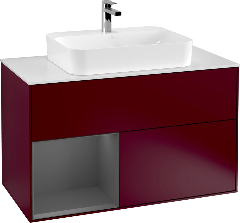 Villeroy & Boch Finion Waschtischunterschrank 1000 mm White Matt Lacquer mit LED-Beleuchtung