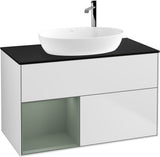 Villeroy & Boch Finion Waschbeckenunterschrank G892G 1000 mm Glossy White Lacquer mit Beleuchtung