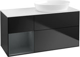 Villeroy & Boch Finion Waschtischunterschrank 1200 mm Glossy White Lacquer mit Beleuchtung