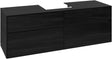 Villeroy & Boch Waschtischunterschrank Collaro C077 B0 1600 mm Black Oak mit Beleuchtung