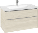 Villeroy & Boch Subway 3.0 Waschtischunterschrank C570L0 Brilliant White mit LED-Beleuchtung und SoftClosing