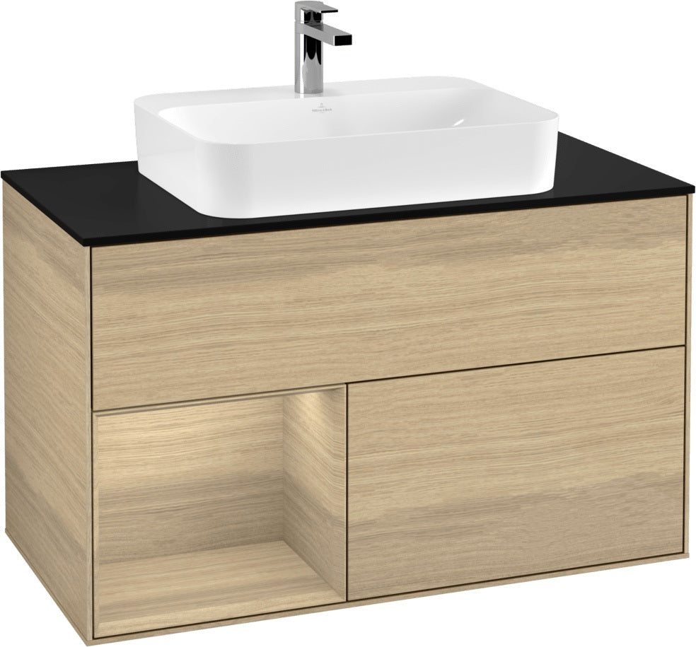 Villeroy & Boch Finion Waschtischunterschrank 1000 mm Glossy White Lacquer mit LED-Beleuchtung
