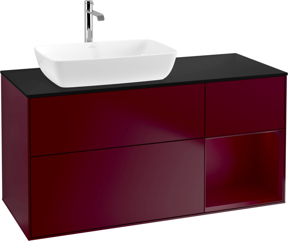 Villeroy & Boch Finion Waschtischunterschrank 1200 mm Glossy White mit Beleuchtung und SoftClosing