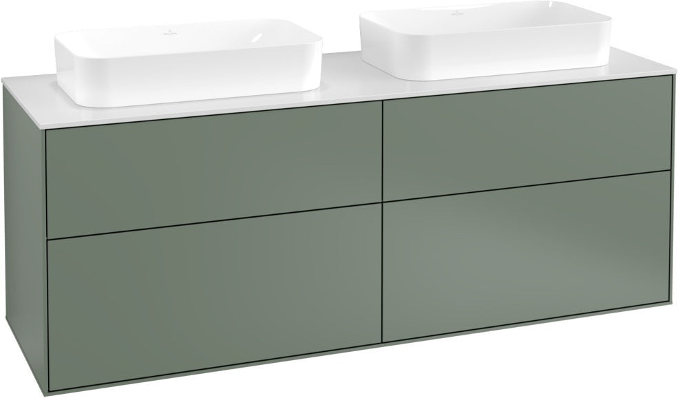 Villeroy & Boch Finion Waschtischunterschrank 1600 mm Glossy White Lacquer, 4 Auszüge, SoftClosing