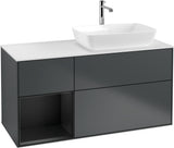Villeroy & Boch Finion Waschbeckenunterschrank 1200 mm Glossy White Lacquer mit Beleuchtung