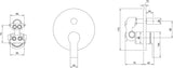 Villeroy & Boch Architectura Einhand-Wannenbatterie – Eckiges Unterputz-Fertigmontageset in Chrom